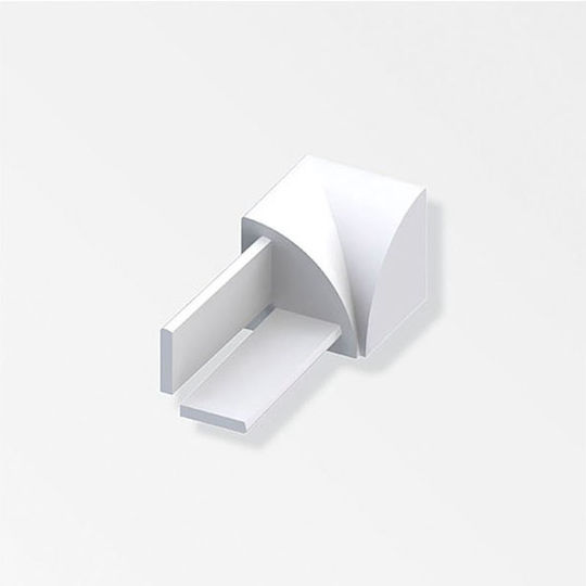 Plastic Corners for Internal Tile Joint Covers Set 4 Pieces 11.5mm White 575540.0005 Plastic White