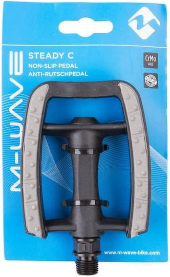M-Wave Steady C Eco Πετάλια Ποδηλάτου Πλατφόρμα Μαύρα
