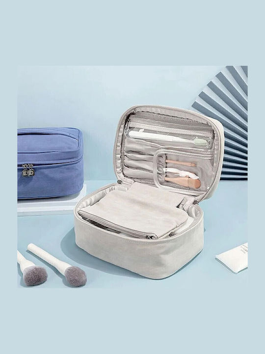 Unisex Νεσεσέρ Ταξιδίου Vtg Compact Gray – Αδιάβροχο Θήκες & Διπλό Φερμουάρ