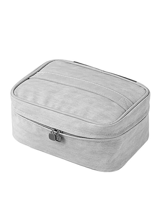 Unisex Νεσεσέρ Ταξιδίου Vtg Compact Gray – Αδιάβροχο Θήκες & Διπλό Φερμουάρ