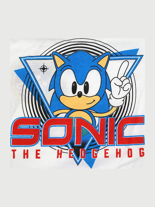 Kinderoberteil Kurzärmelig Weiß Sonic