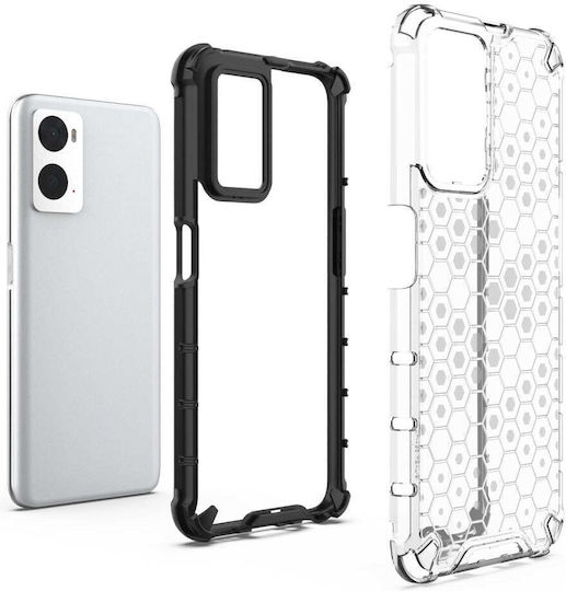 HQWear Back Cover Plastic / Silicone Black (Realme 9iOppo A76)