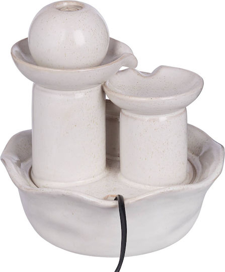 Balance Tabletop Fountain Modern Design Cream Cream Diameter 21cm x Height 24cm
