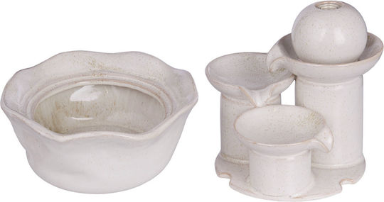 Balance Tabletop Fountain Modern Design Cream Cream Diameter 21cm x Height 24cm