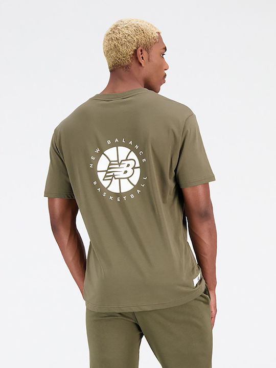 New Balance T-shirt Πράσινο