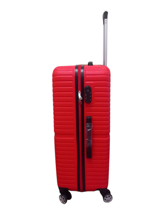 Felbags Großer Hartreisekoffer Rot mit 4 Rädern Höhe 75cm