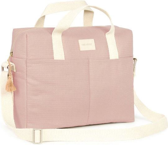 Nobodinoz Shoulder Bag - Diaper Changing Pad Opera Pink
