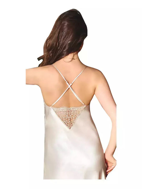 FMS Sommer Damen Robe mit Nachthemd Caramel