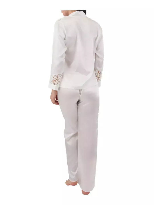 FMS De mireasă Set Pijamale pentru Femei White