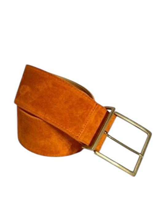 Leather Women's Belt Yellow