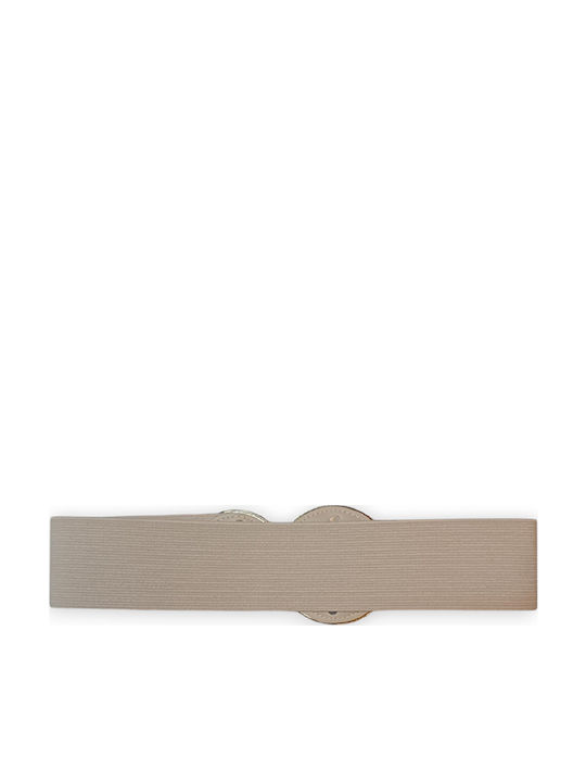 Elastic Women's Belt Beige