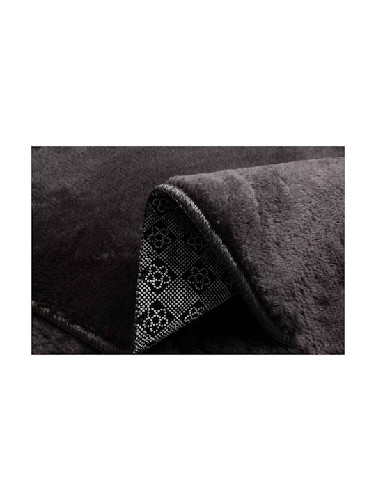 Eco Carpet Σετ Χαλιά Κρεβατοκάμαρας Γούνινα Με Κρόσια - Cordoba Ανθρακί