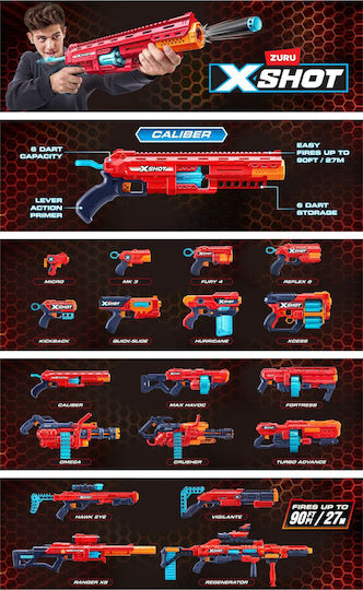 Zuru Xshot Excel Caliber Εκτοξευτής 16 Βελάκια