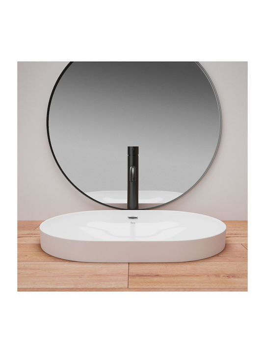 Rea Countertop Sink Porcelain 61.5x42x17cm White