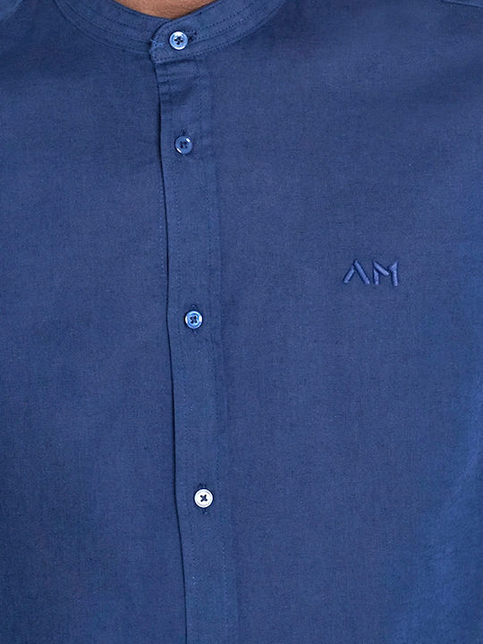 Toledo Long-sleeved Linen Shirt Blue