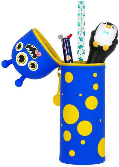 Legami Milano Pencil Case Silicone Barrel Blue