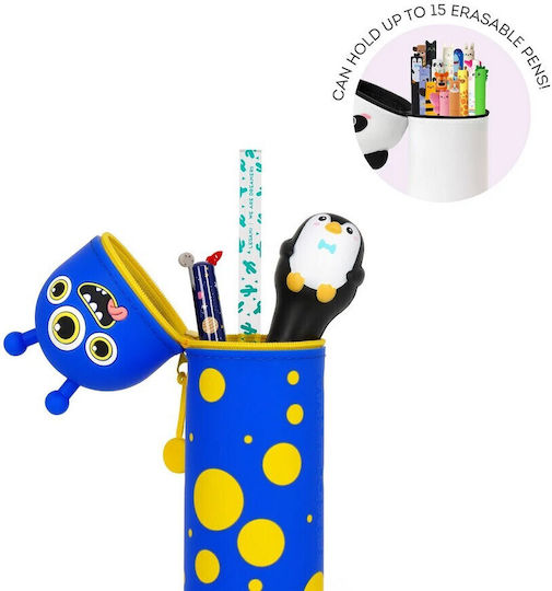 Legami Milano Pencil Case Silicone Barrel Blue