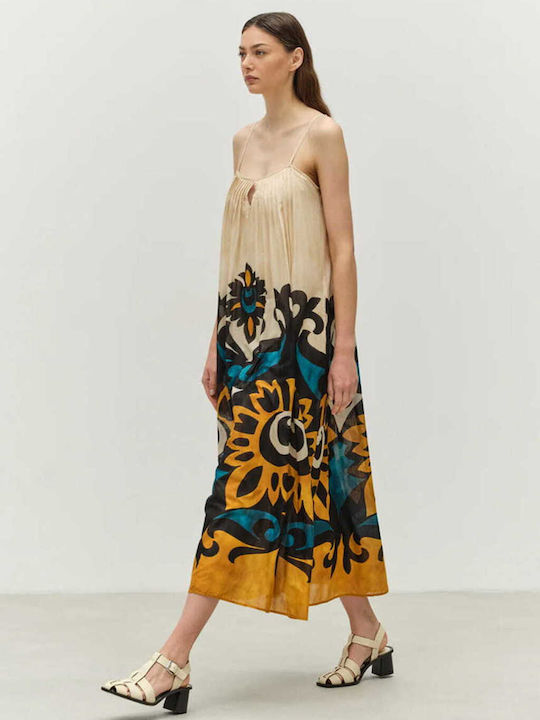 Sommer Midi Damenkleid Blau