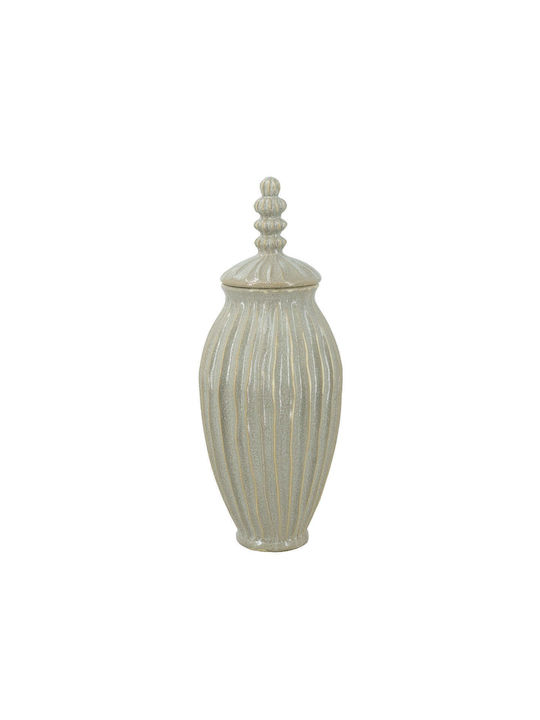 Artekko Vază Decorativă Ceramică Akali Bej 25.5x25.5x65cm 1buc