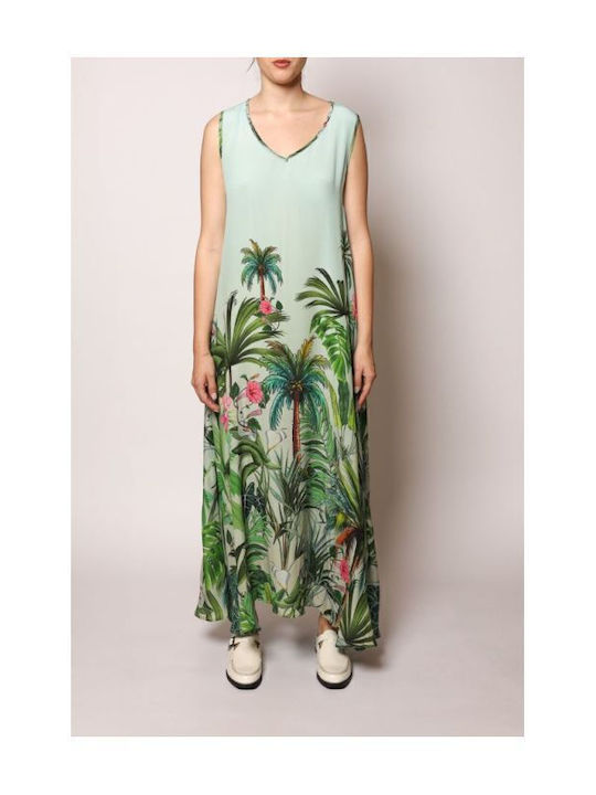 Summer Maxi Dress Palm Green