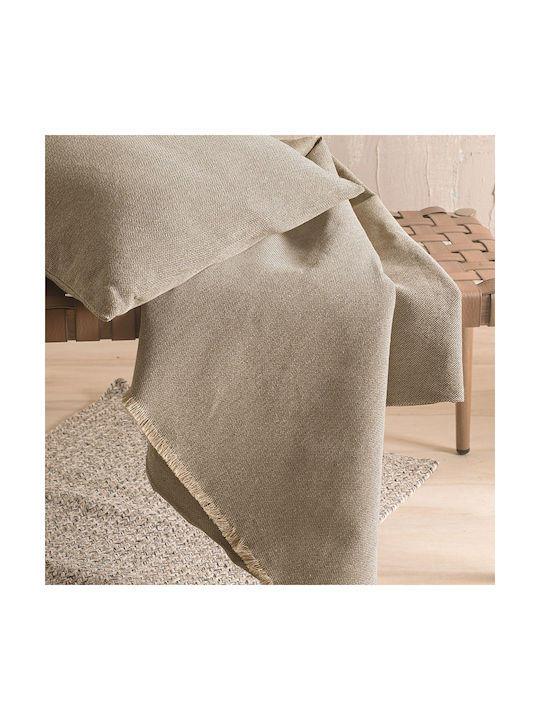 Rythmos Decorative Pillow Case Raven From 100% Cotton Brown 40x40cm