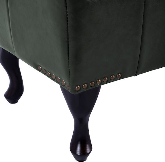 Hocker Bankhocker Gepolstert mit Kunstleder Emma Cypress 80x45x39cm