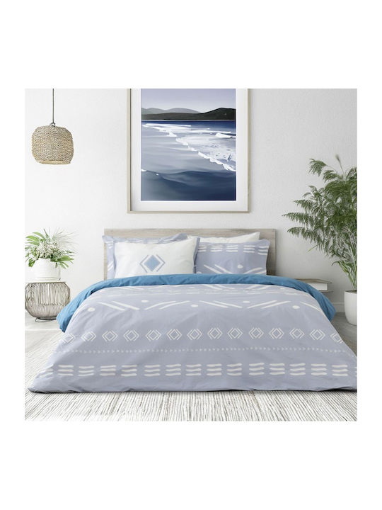 Nima Raiza Tagesdecke Übergröße Baumwolle Grey, Blue 220x240cm