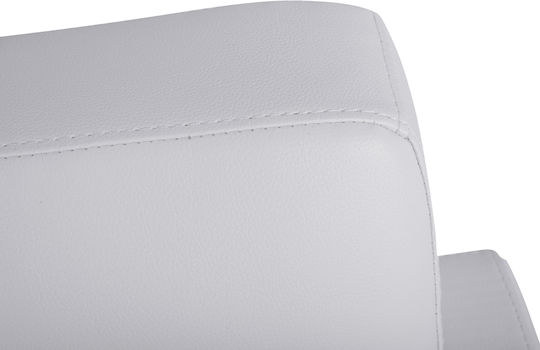 Nellie Two-Seater Couch Artificial Leather White 113x71x71 cm