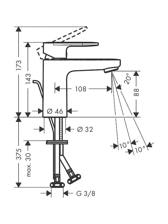 Hansgrohe Vernis Mixing Sink Faucet Black