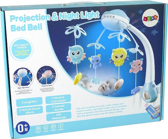 Lean Toys Κρεμαστό Παιχνίδι Κούνιας με Προτζέκτορα για Νεογέννητα