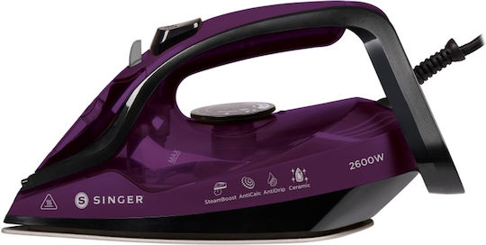 Singer Steam Iron 2600W with Ceramic Plate and Continuous Steam Supply 30g/min