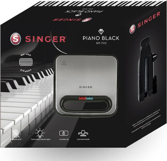 Singer Τοστιέρα για 2 Τοστ 750W Inox
