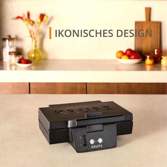 Krups Sandwichmaker für for 2 Sandwiches Sandwiches 850W Schwarz
