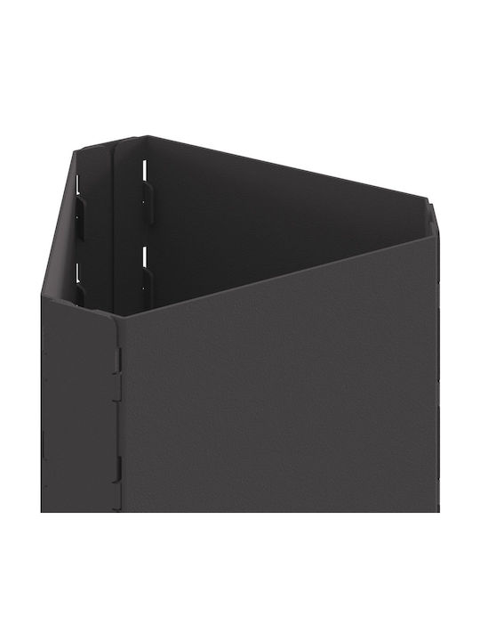 vidaXL Kamin Draußen Metallisch Schwarz 50x43x52cm