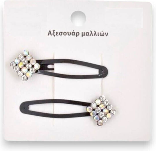 Σετ Clip Μαλλιών Στράς 2pcs