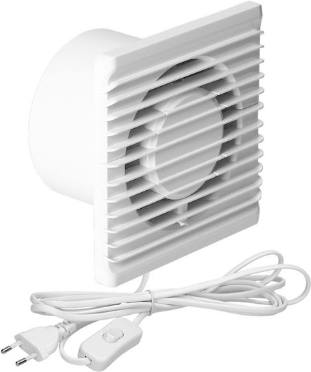 Orno Wall-mounted Ventilator Bathroom 100mm White