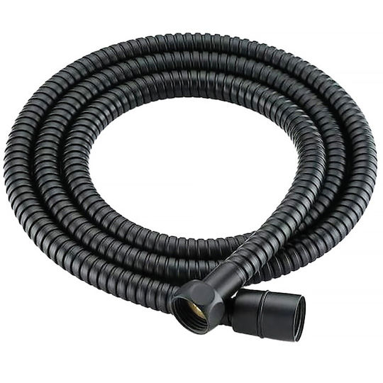 Interflex Metallic Shower Hose Black 100cm (1/2")