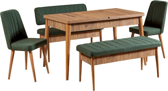 Esszimmer Vina Erweiterbar 5Stück 165(+)x80cm