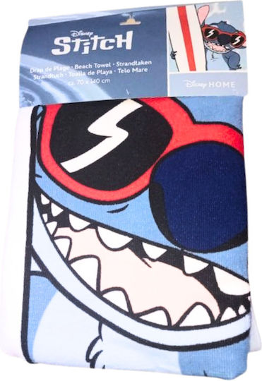 Παιδική Πετσέτα Θαλάσσης Stitch Μπλε Κόκκινο Disney 140x70cm