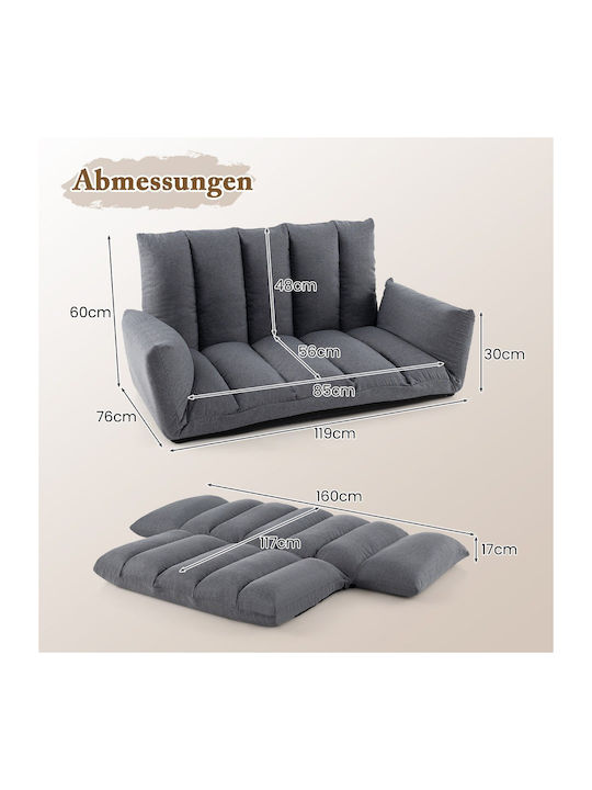 Vielseitiger Sitzsack & Pouf Grauer 119x76x60cm