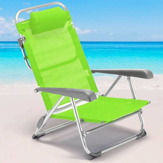 Bakaji Small Chair Beach Aluminium Green