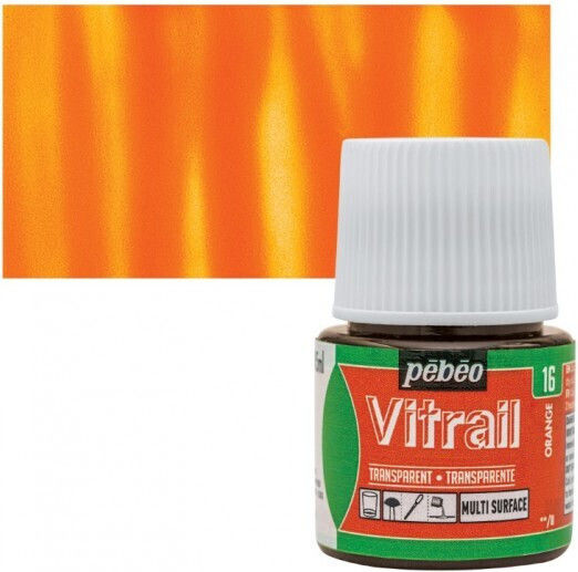 Pebeo Craft Pigment Orange for Glass 45ml