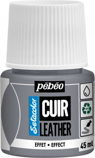 Metallisches Silber Setacolor Lederfarbe 45ml