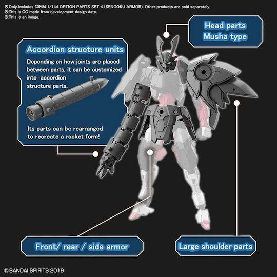 Bandai Spirits Option Parts Set Figurină de Modelism la Scară 1:144 cu Lipici și Culori