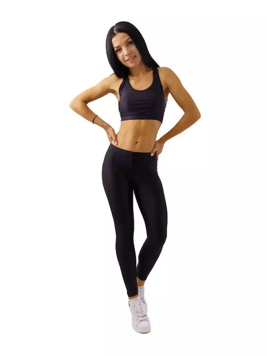 Power Shinny Damen Leggings Schwarz
