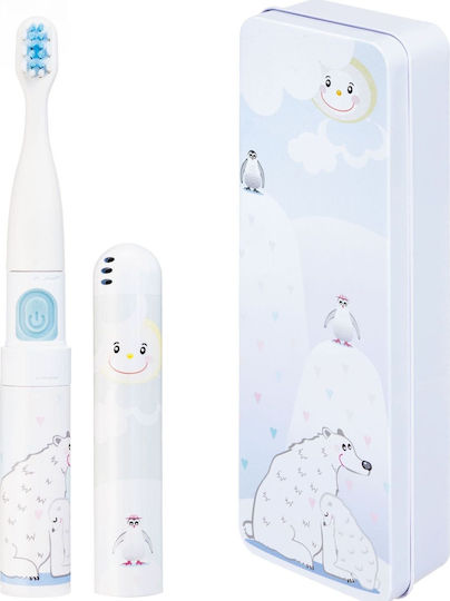 Vitammy Smile Children's Electric Toothbrush for 3+ Years Polar Bear with Replacement Heads & Travel Case