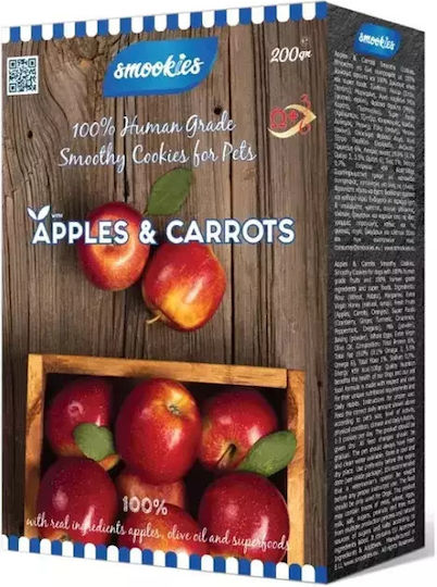 Smookies Biscuit Dog with Apple, Carrot, Fruits, Herbs, Egg and Olive Oil 200gr SM035