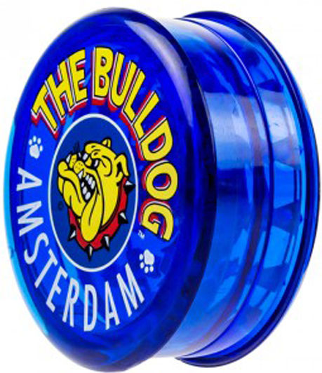 Bulldog Amsterdam Grinder Transparent Plastic Blue 60mm 3 Parts