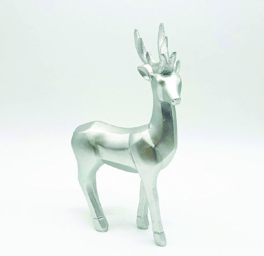 Aca Christmas Plastic Figure Deer White Height 25cm