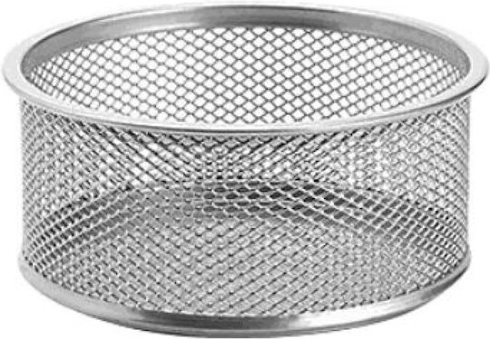 Suport rotund pentru agrafe de hârtie Metron Metal Φ8.9x3.3cm Argintiu 471.093032
